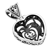 Celtic Filigree Heart Silver Pendant, pn620