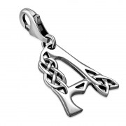 The Letter A Celtic Pandora Silver Charm Dangle, pnd544