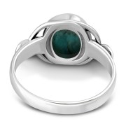 Turquoise Celtic Knot Silver Ring, r1