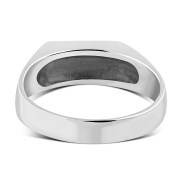 Simple Black Onyx Silver Ring, r007