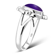 Amethyst Stone Sterling Silver Ring, r039