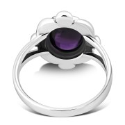 Amethyst Stone Sterling Silver Ring, r039