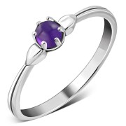 Amethyst Silver Ring - r071