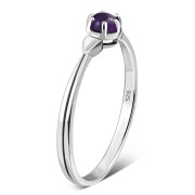 Amethyst Silver Ring - r071