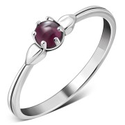 Garnet Silver Ring - r071