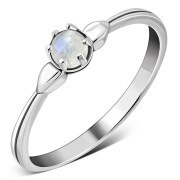 Rainbow Moonstone Silver Ring - r071