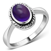 Amethyst Silver Ring, r127