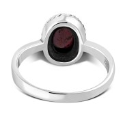 Garnet Silver Ring, r127