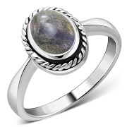 Labradorite Stone Sterling Silver Ring, r127