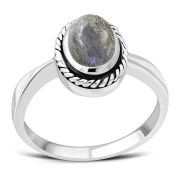Labradorite Stone Sterling Silver Ring, r127