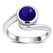 Lapis Lazuli Bypass Sterling Silver Ring, r185