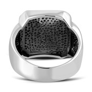Black Onyx Stone Sterling Silver Ring, R243