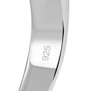 Simple Cubic Zirconia Solid Silver Ring (R291CZ)