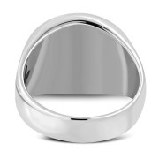 Black Onyx Men's Silver Ring, r34