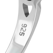 Amethyst CZ Trinity Knot Silver Ring, r465