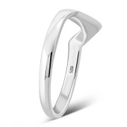 Triangular Head Black Onyx Silver Ring, r479