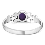 Ethnic Style Amethyst Stone Silver Ring, r480
