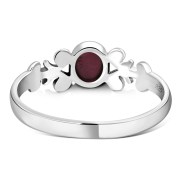 Ethnic Style Garnet Stone Silver Ring, r480