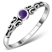 Ethnic Amethyst Stone Ring, r482