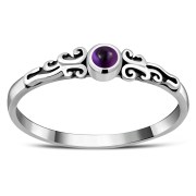 Ethnic Amethyst Stone Ring, r482