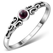 Ethnic Garnet Stone Ring, r482