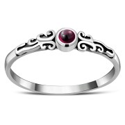 Ethnic Garnet Stone Ring, r482