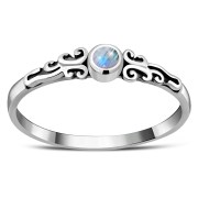 Ethnic Rainbow Moonstone Ring, r482