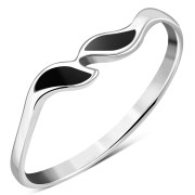 Black Onyx Sterling Silver Ring, r488