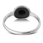 Ethnic Design Garnet Stone Silver Ring, r500