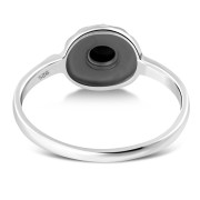 Ethnic Style Black Onyx Silver Ring, r500