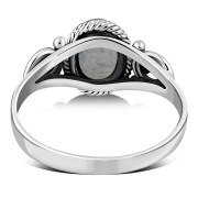 Ethnic Sterling Silver Rainbow Moonstone Ring, r505