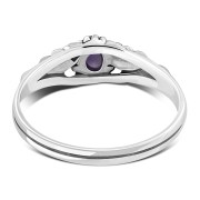 Amethyst Stone Ethnic Silver Ring, r509
