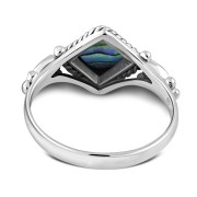 Ethnic Style Abalone Silver Ring, r514