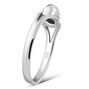 Delicate Rainbow Moonstone Sterling Silver Ring, r518