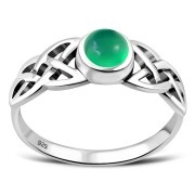 Celtic Knot Sterling Silver Black Onyx Ring, r522