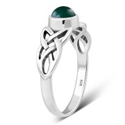 Celtic Knot Sterling Silver Black Onyx Ring, r522