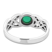 Celtic Knot Sterling Silver Black Onyx Ring, r522