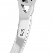 Marquise cut Black Onyx Celtic Silver Ring, r539