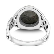 Large Labradorite Stone Celtic Silver Ring, r542