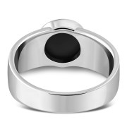 Celtic Knot Black Onyx Silver Ring, r544