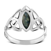 Abalone Celtic Knot Silver Ring, r550