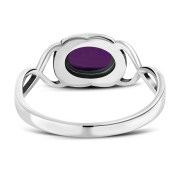 Light Celtic Knot Amethyst Genuine Stone Silver Ring, r563