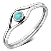 Evil Eye Silver Turquoise Ring, r570