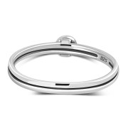 Mother of Pearl Delicate Silver Ring, r572