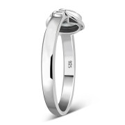 Mother of Pearl Celtic Knot Silver Ring, r578