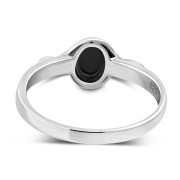 Black Onyx Celtic Knot Silver Ring, r578