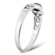 Labradorite Celtic Trinity Silver Ring, r590