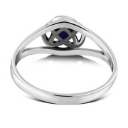 Amethyst Celtic Silver Ring, r620
