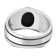 Black Onyx Solid Sterling Silver Men's Ring - r060