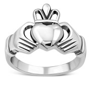 Sterling Silver Celtic Claddagh Mens Ring, rp250